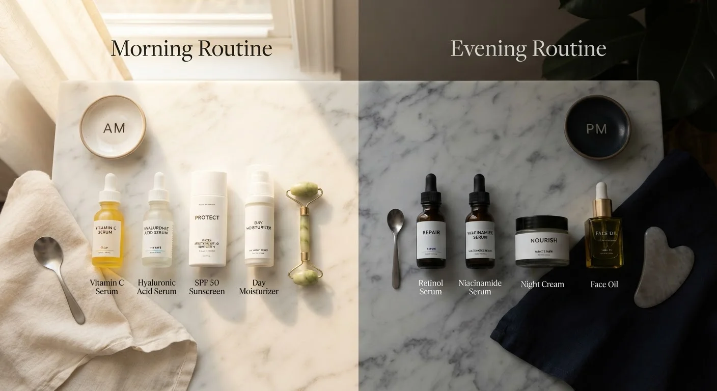 Morning Routine vs. Evening Routine: Why the Timing of Products Matters